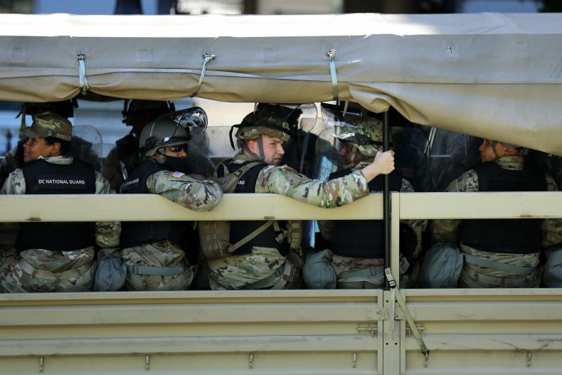 National Guard Trump protest