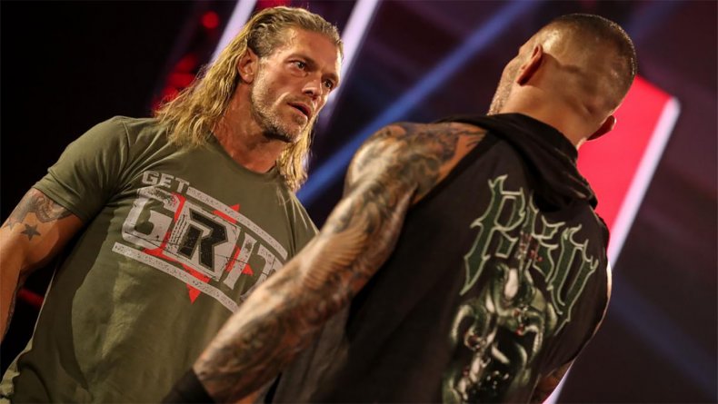 wwe raw edge randy orton face off