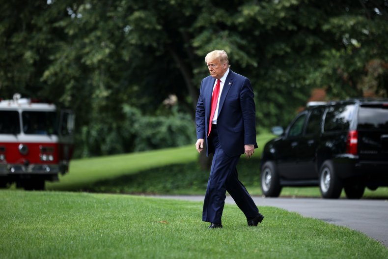President Trump about to board Marine One