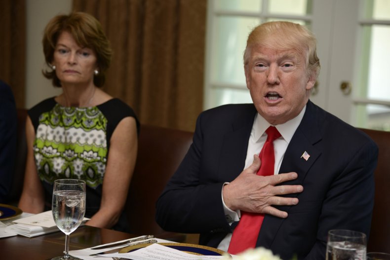 President Donald Trump and Sen. Lisa Murkowski
