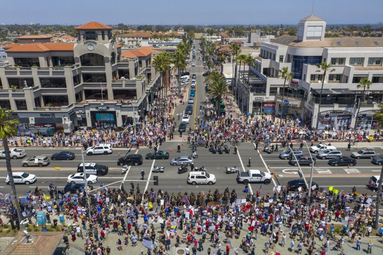 California coronavirus lockdown protest May 2020