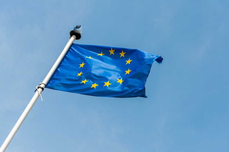 European Union flag in Brussels