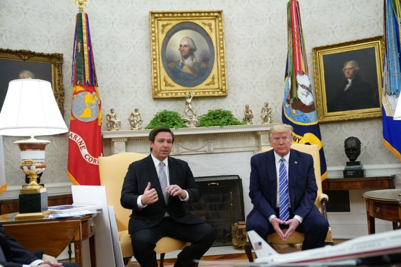 Ron DeSantis and Donald Trump