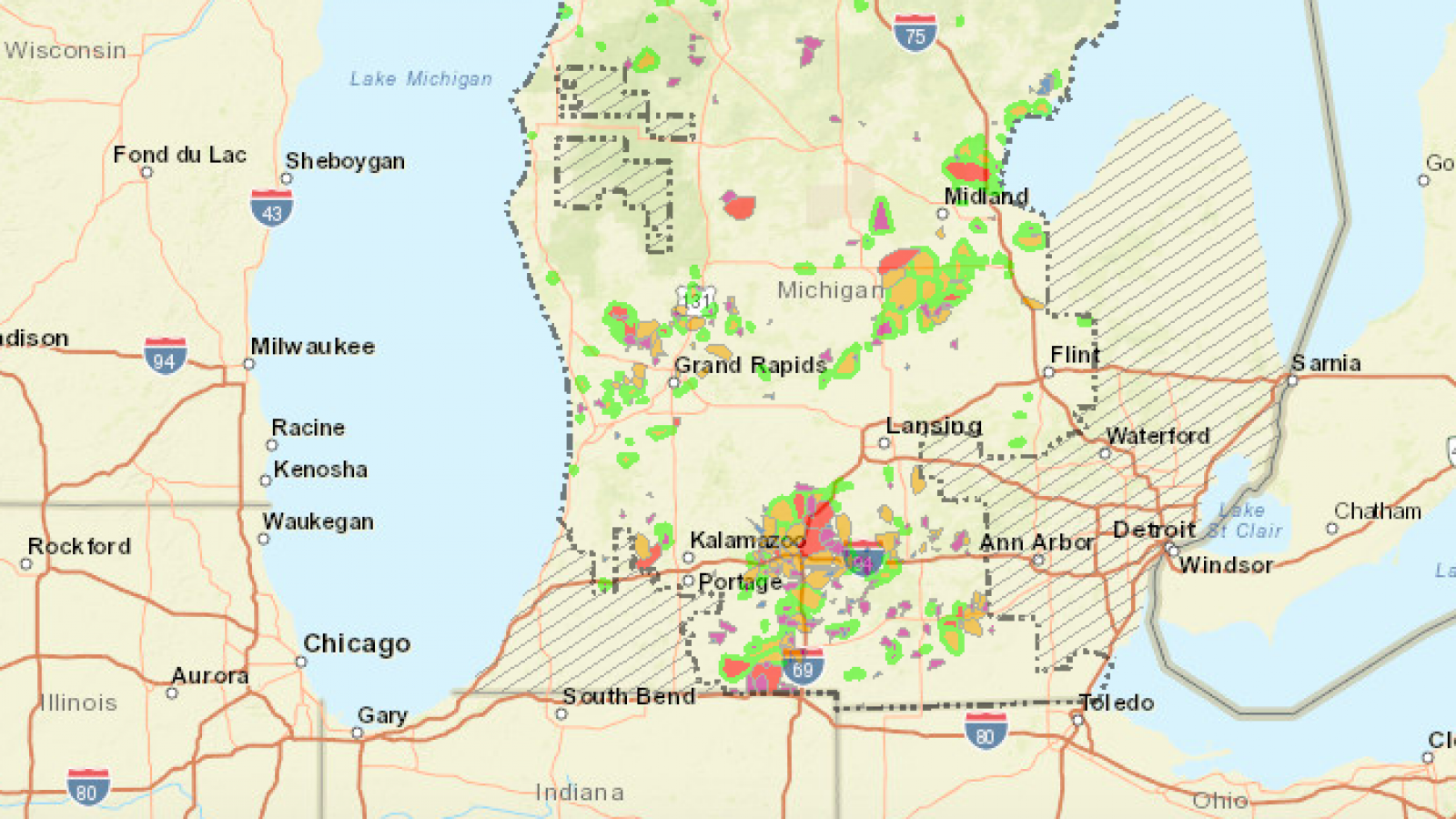 Progress Energy Power Outage Map Consumers Energy Outage Map as Around 150,000 in Michigan Without 