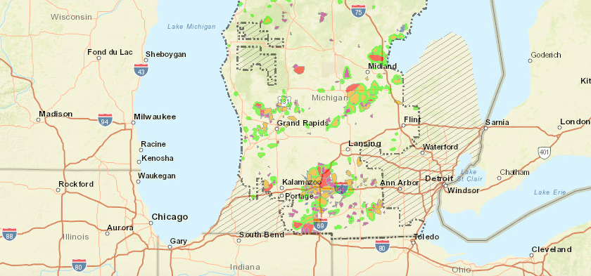 Michigan Power Outage Map – Map Of The Usa With State Names