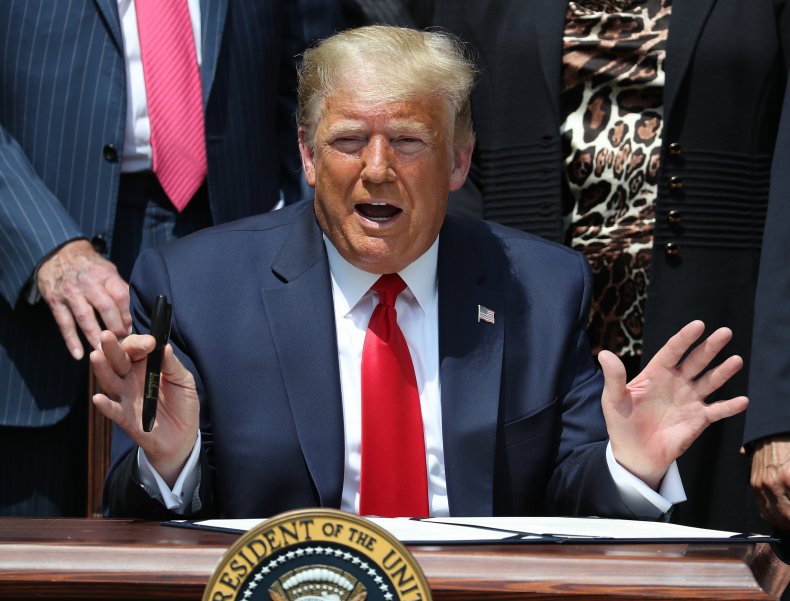 Donald Trump in White House Rose Garden