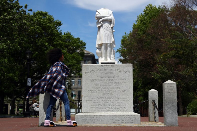 Columbus statue in Boston