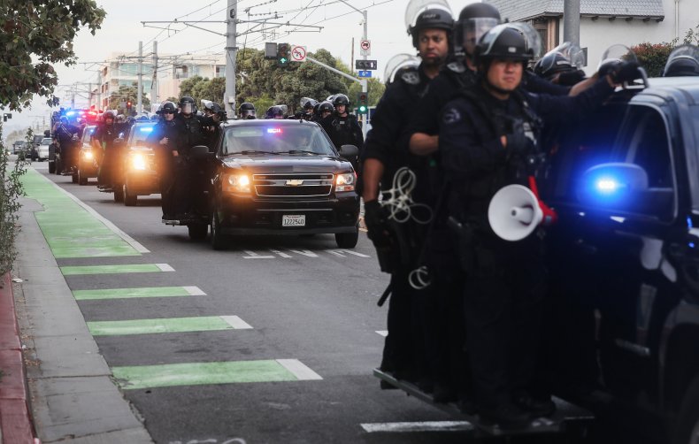 Police at Santa Monica Protests Police at Santa Monica Protests