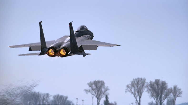 F-15, fighter jet, crash, UK, north sea