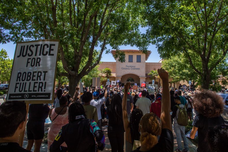 Robert Fuller protest in California June 2020