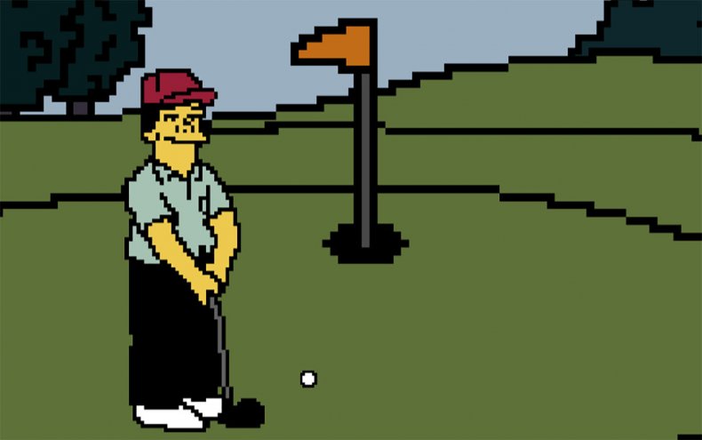 simpsons lee carvallos putting challenge screen
