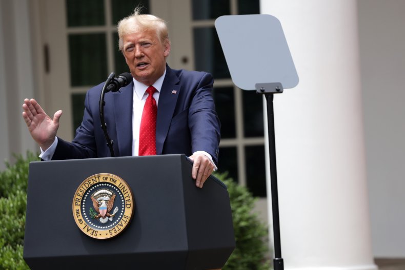 President Donald Trump at the White House