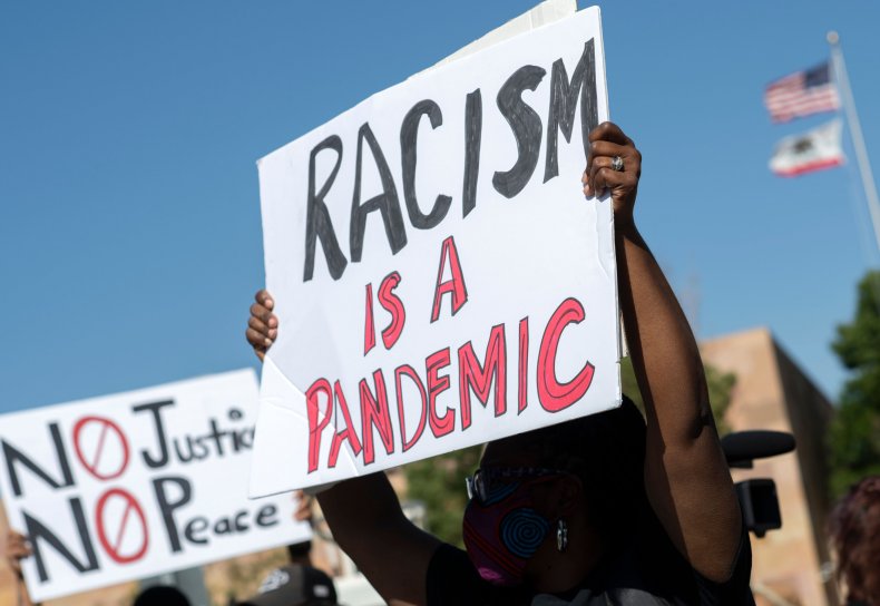 Anti-racist protest in Victorville, California