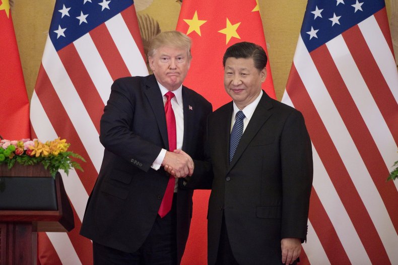 Donald Trump and Xi Jinping Shake Hands