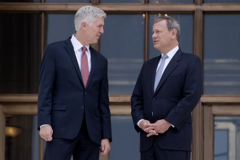 Justice Neil Gorsuch and Chief Justice John Justice Neil Gorsuch and Chief Justice John