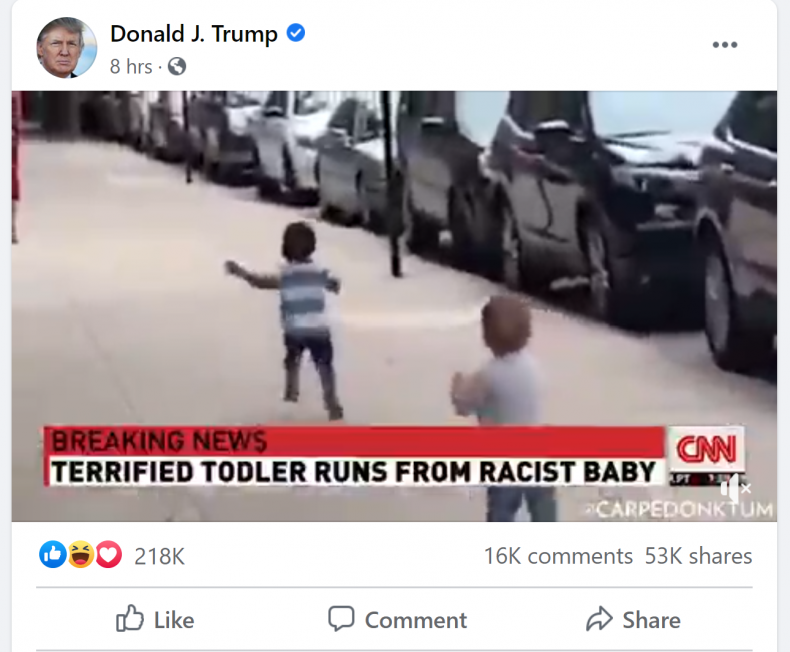 Trump Facebook post Trump Facebook post