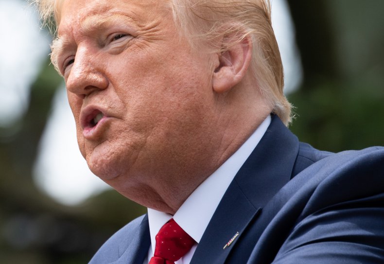 President Donald Trump in Rose Garden President Donald Trump in Rose Garden