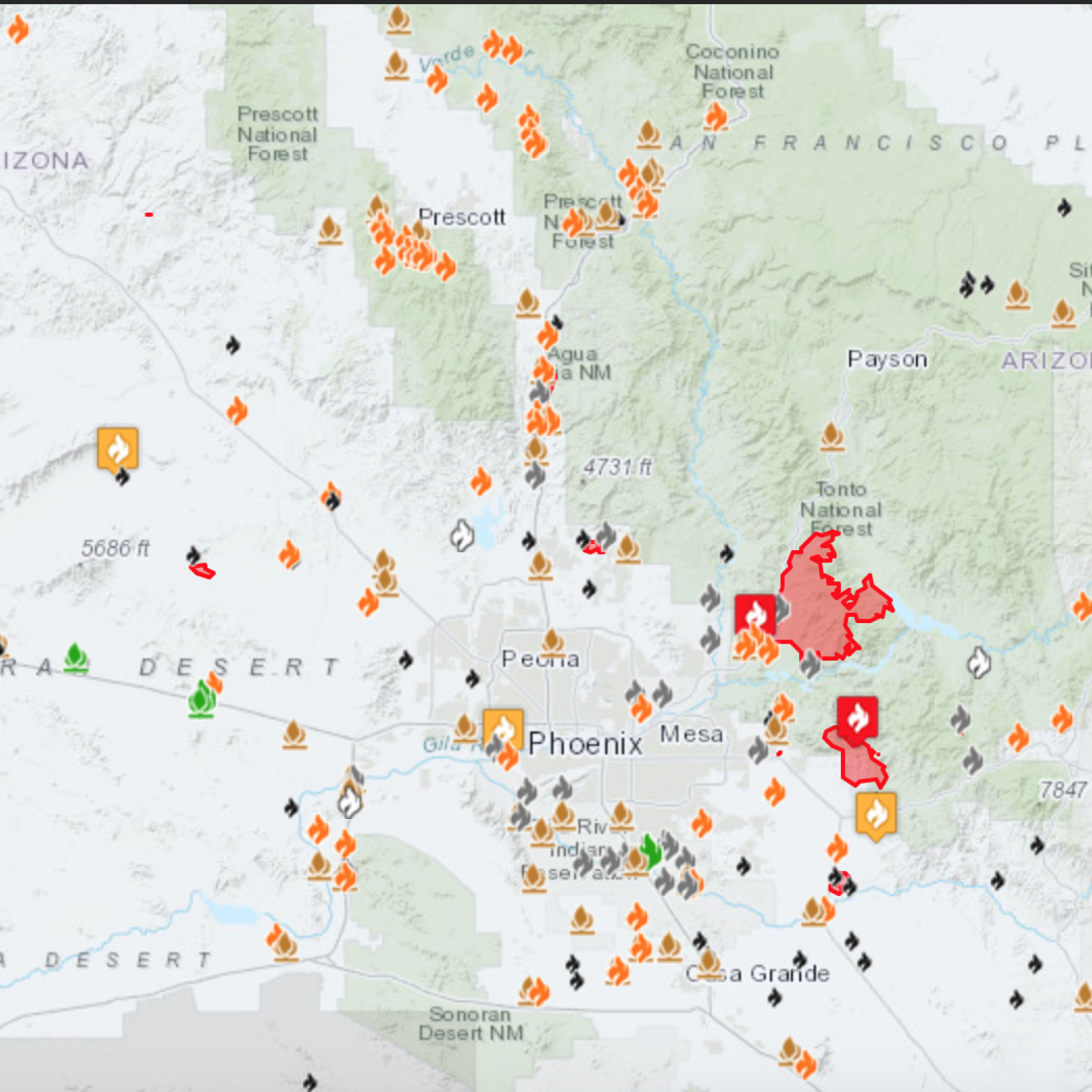 Arizona Wildfires 2024 Map Anichart Spring 2024