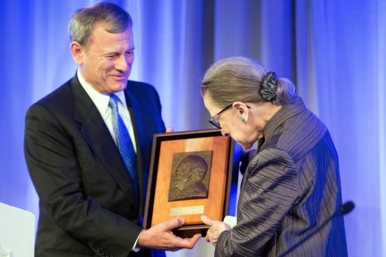 Chief Justice John Roberts and Justice Ruth
