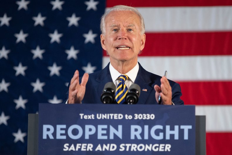 Democratic presidential candidate Joe Biden