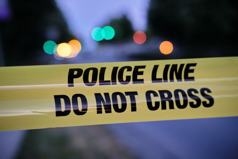 police line stock photo