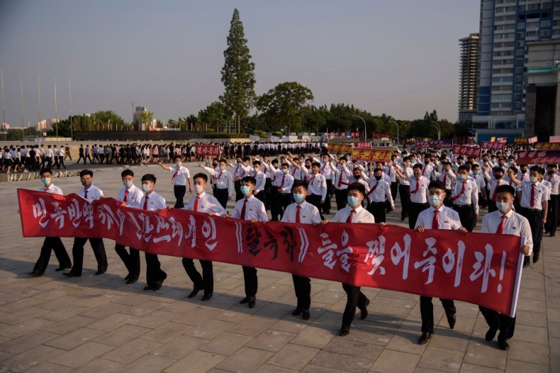 North Korean demonstrators
