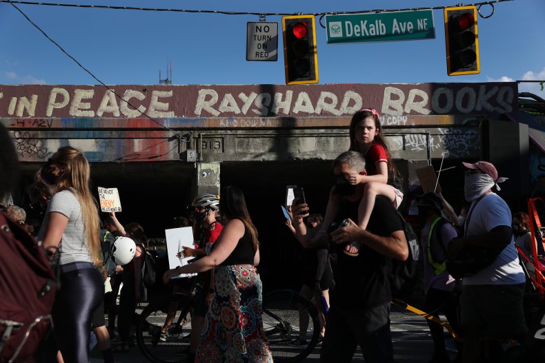 Demonstrators in Atlanta