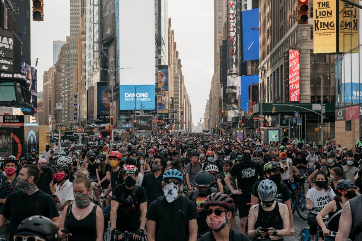 Demonstrators in New York City