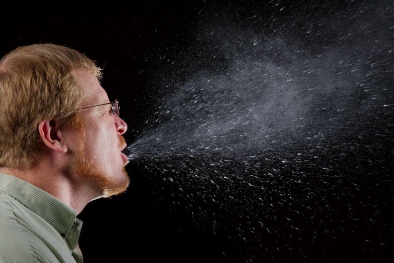 Man coughing/sneezing 