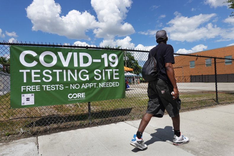 coronavirus testing site Chicago, Illinois June 2020