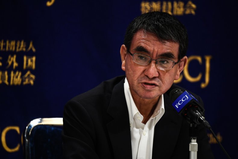 Japan's Defence Minister Taro Kono