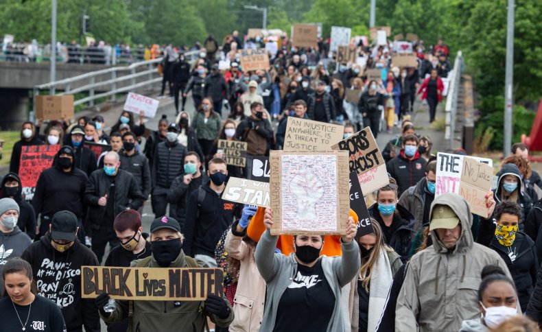 Black Lives Matter protest in Wales