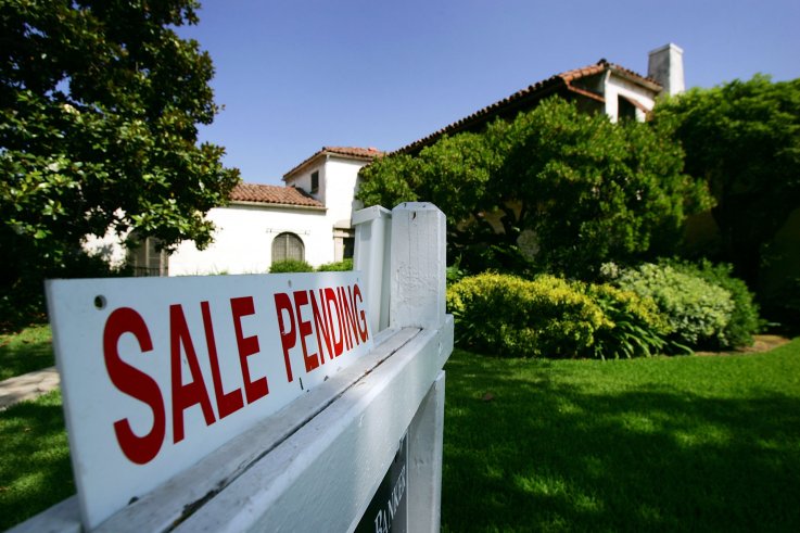 'Sale Pending' Sign Outside of Home
