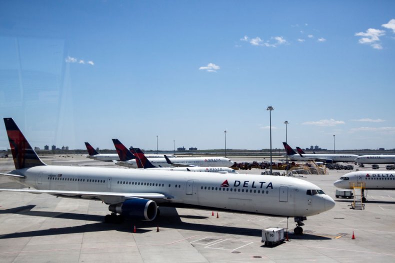 Delta Airlines Plane Parked