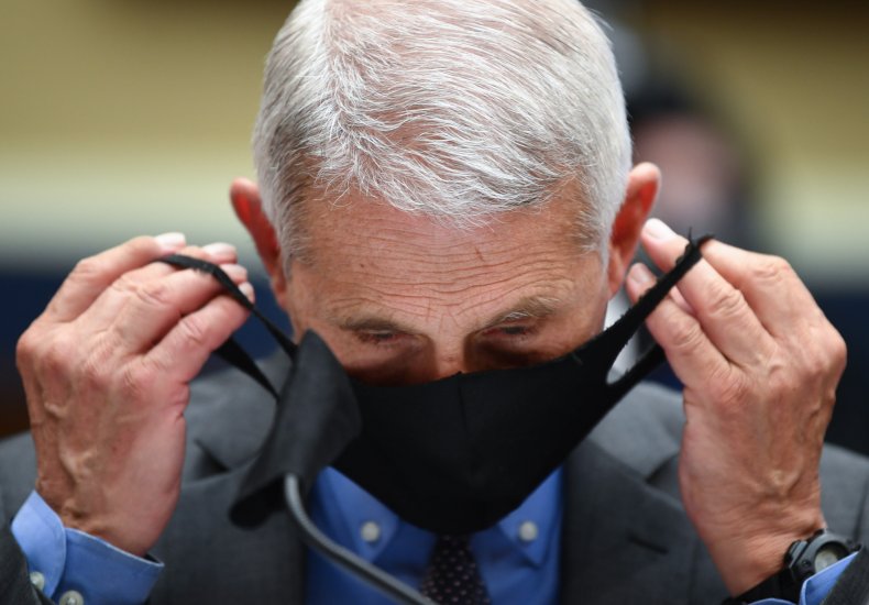Dr. Anthony Fauci with face mask Dr. Anthony Fauci with face mask