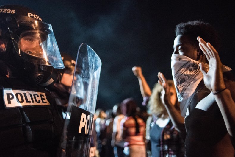 police black and white
