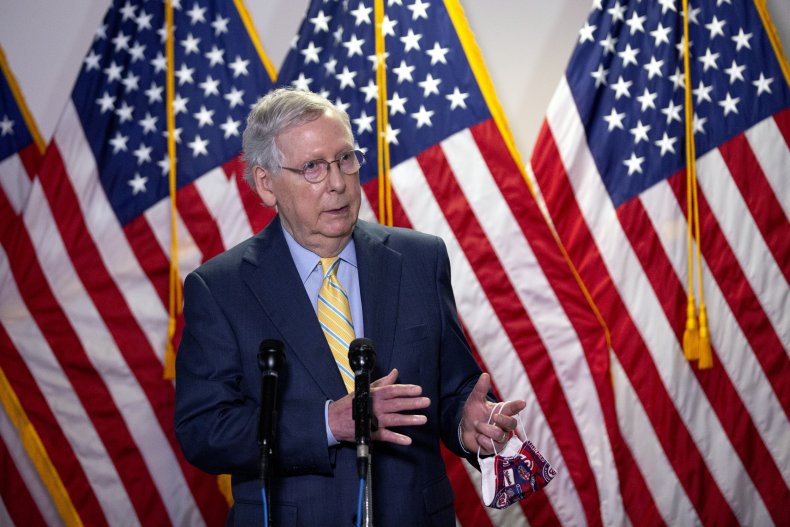 Mitch McConnell second stimulus check Senate Trump