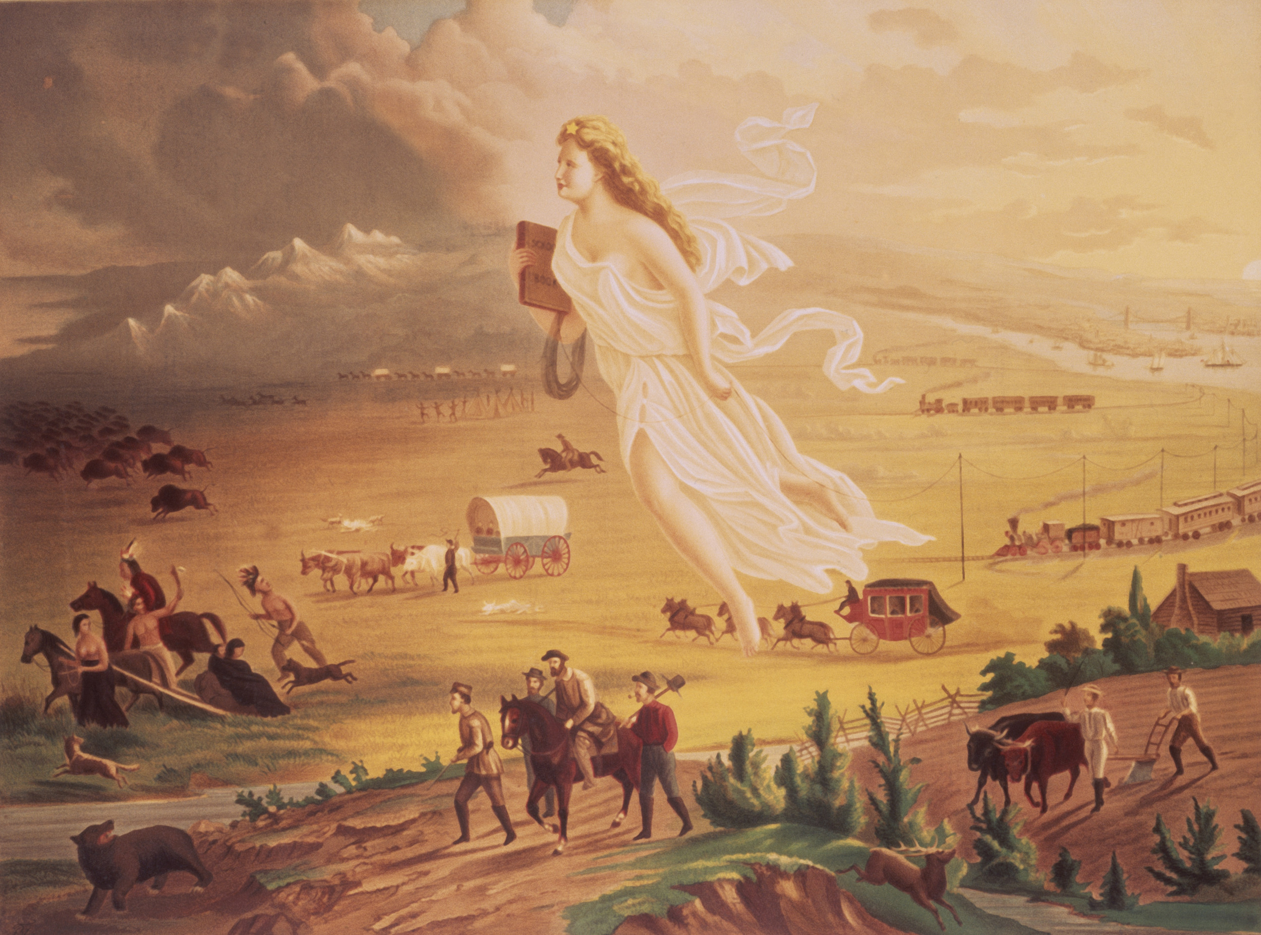 Manifest Destiny Westward Expansion Painting Manifest Destiny Westward Expansion Painting