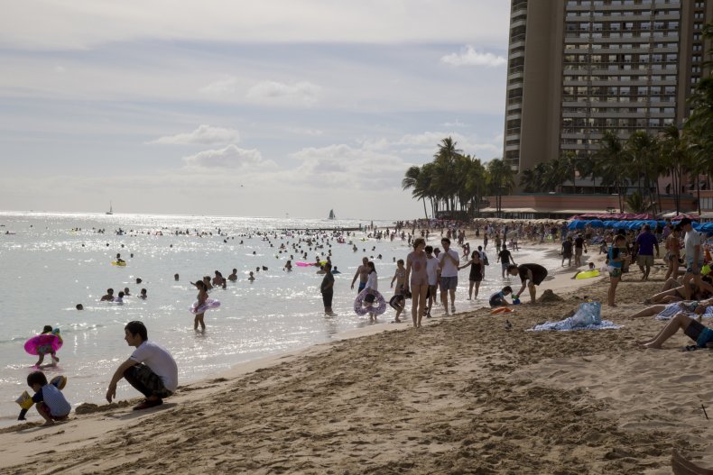 Waikiki beach, Honolulu, Hawaii, August 2018
