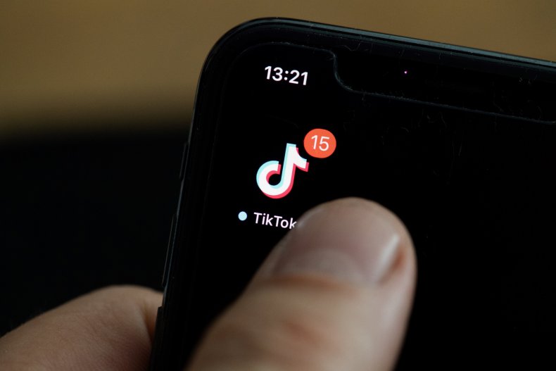TikTok app on smartphone