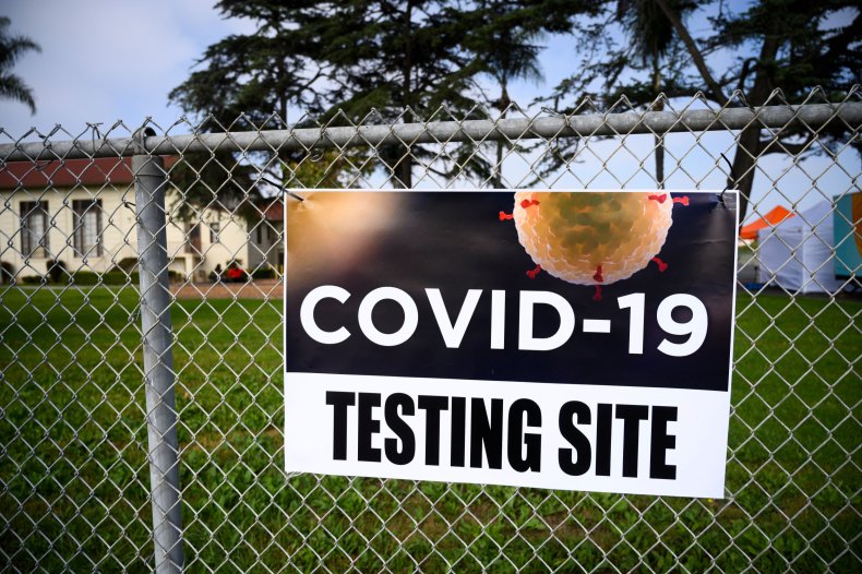 California coronavirus testing site April 2020