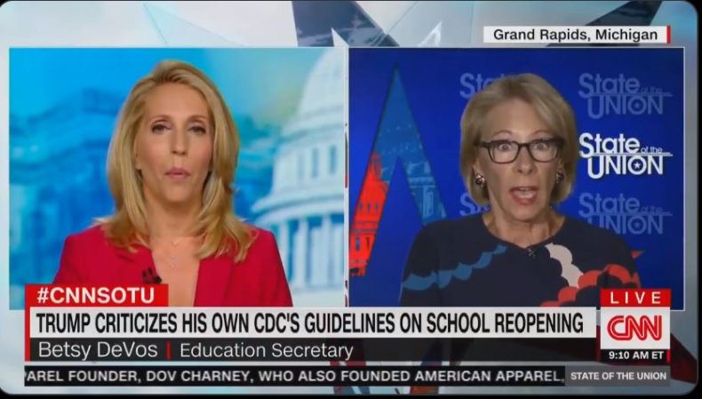 betsy devos education secretary coronavirus