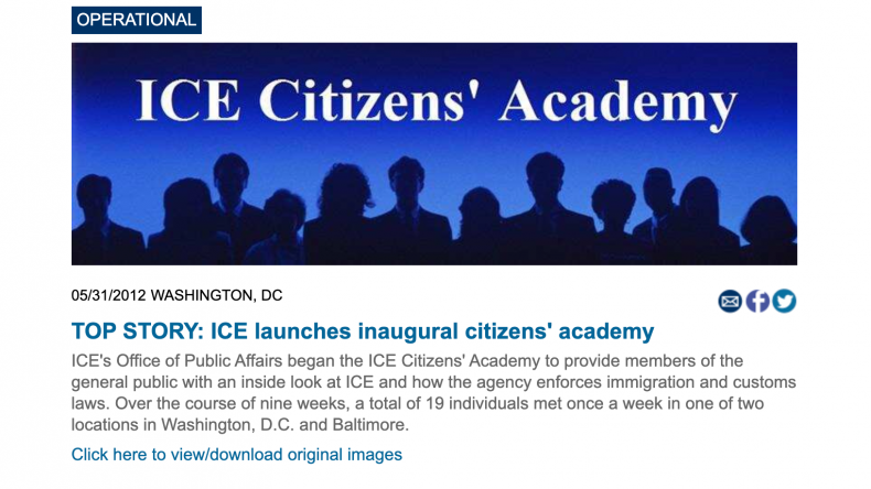ICE Citizens Academy