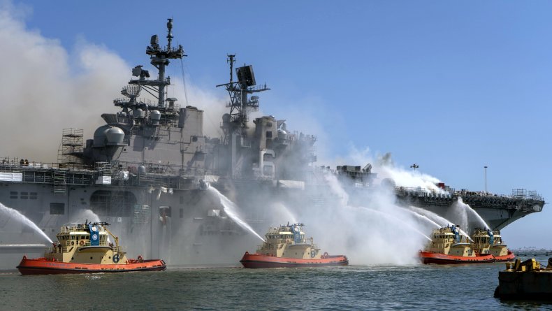 USS Bonhomme Richard, Iran, fire, explosion, natanz