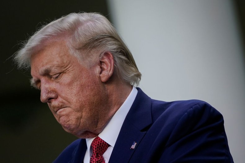 President Donald Trump in Rose Garden