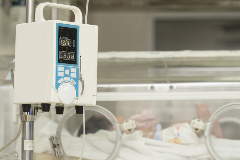 Baby in hospital