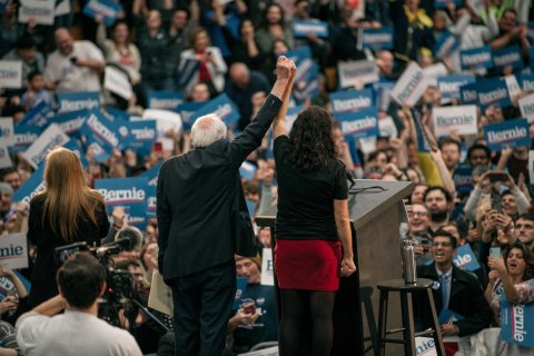 Tlaib at Sanders Rally