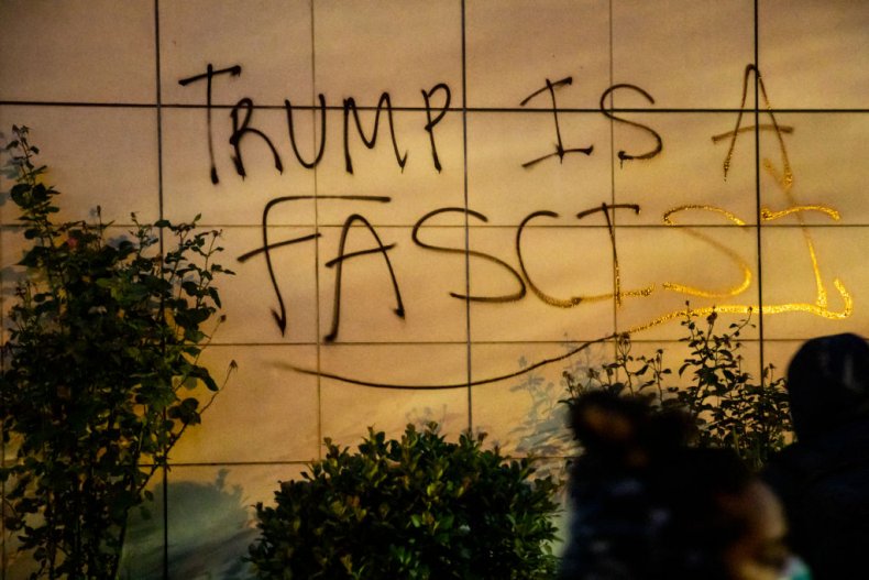 Anti-Trump Graffiti in Oakland, California