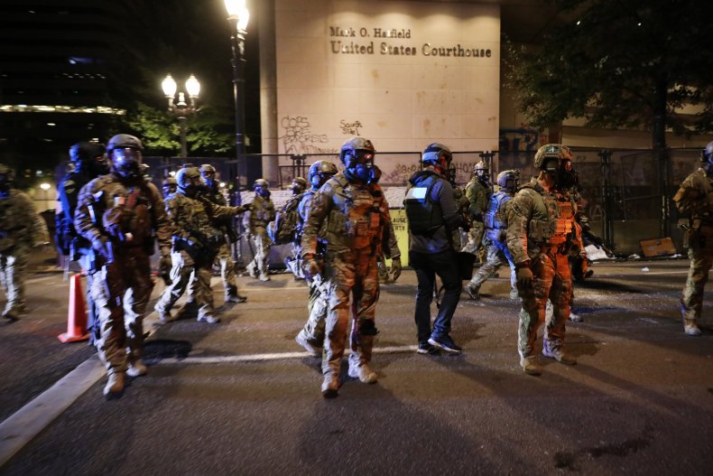Federal troops in Portland