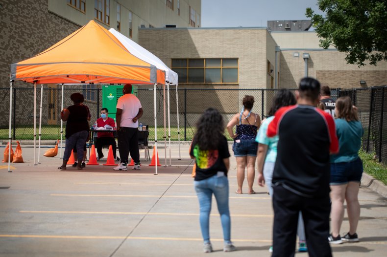 Coronavirus testing at Texas school